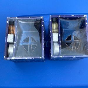 NIB Set of two ceramic candle warmers with vanilla oil